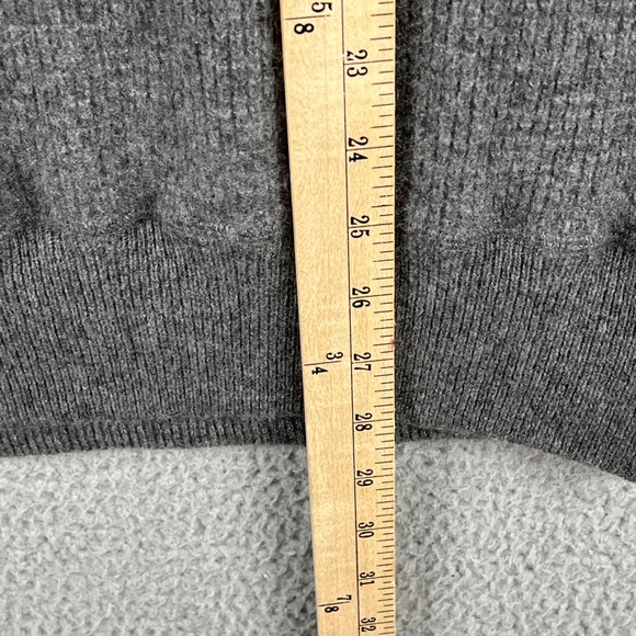 Polo Ralph Lauren Mens L Washable 100% Cashmere Hoodie Grey Waffle Knit Sweater - Picture 13 of 13